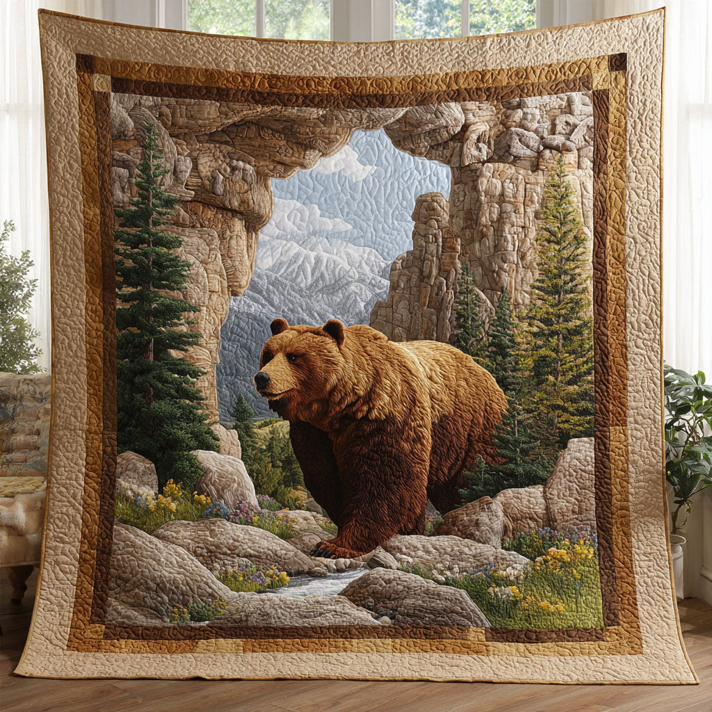 Bear Mountain Quilted Blanket Throws For Couch Gifts To Give Mother In Law For Christmas