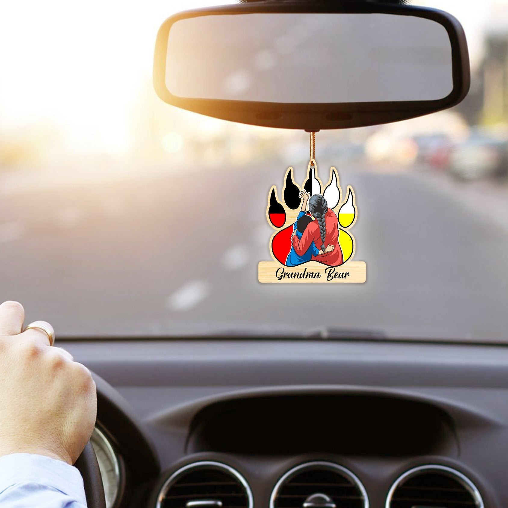 Bear Paw Native American Christmas Car Ornament Xmas Tree Decor Thoughtful Christmas Gifts