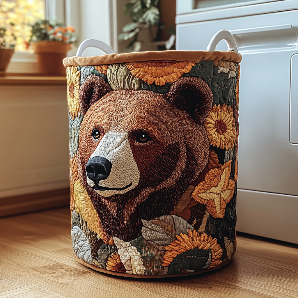 Bear Stream Quilted Laundry Basket Must-Have Laundry Essential