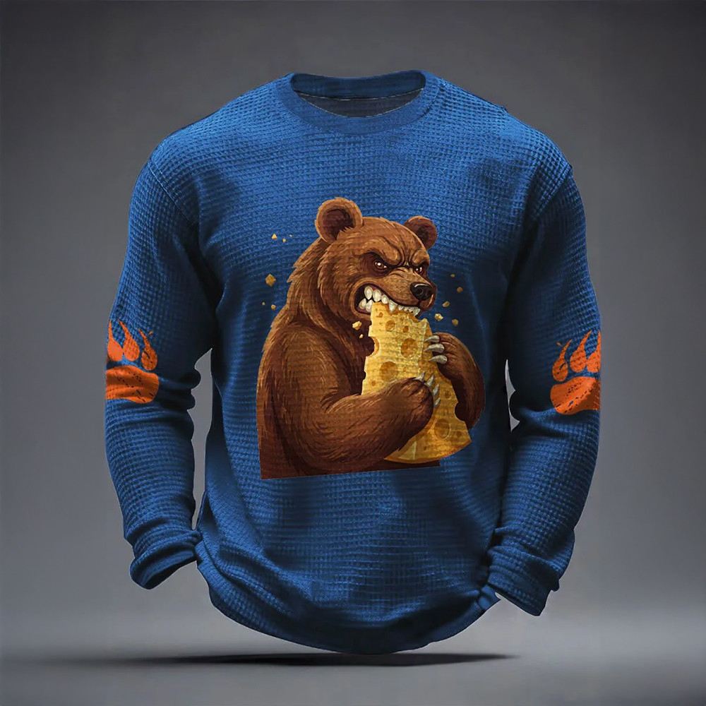 Bears Eating Cheese Football Long Sleeve Shirt Game Day Best Fan Gear