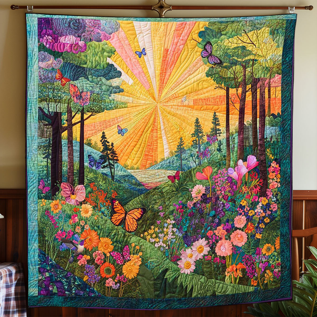 Beautiful Forest Moment Quilt Blanket Mothers Day Blanket Gifts For Mother In Law