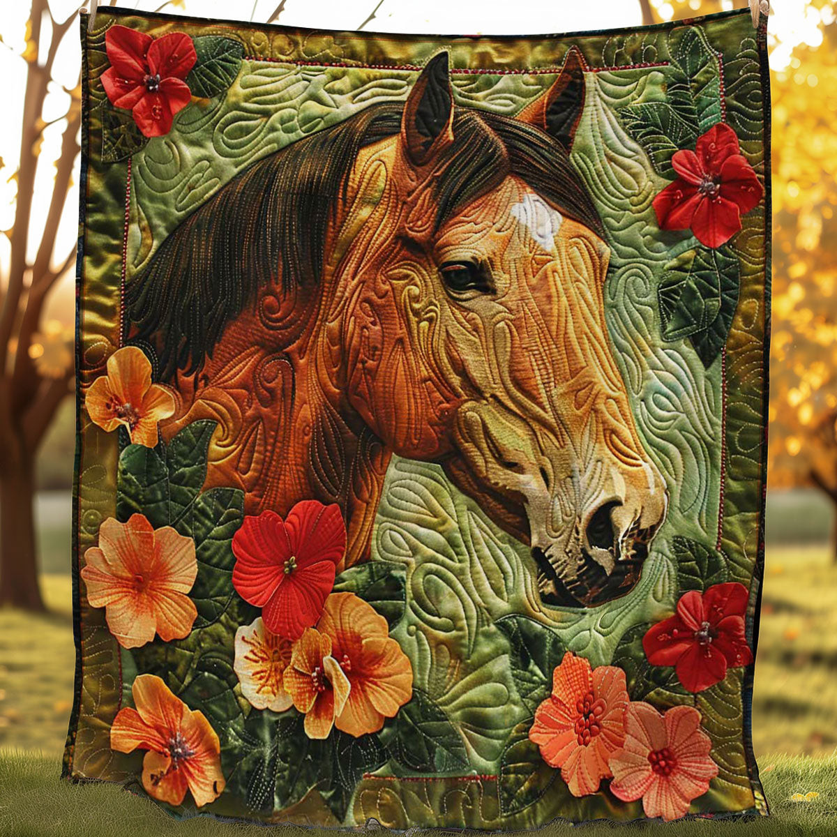 Beautiful Horse Quilt Blanket Throws And Blankets Special Birthday Gifts For Dad