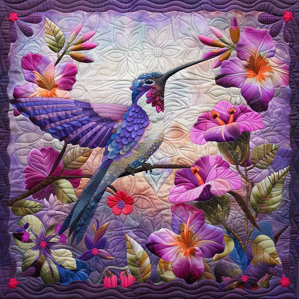Beautiful Hummingbird Quilt Blanket Christmas Throw Blanket Jesus Gifts For Christmas