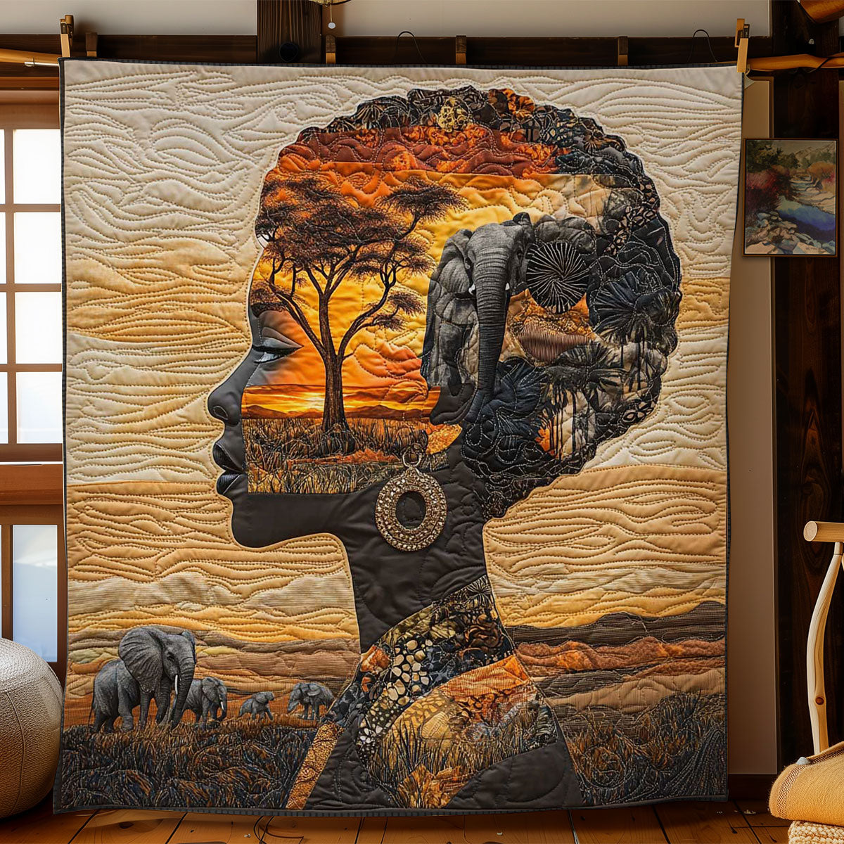 Beauty Of Safari Quilt Blanket Special Throw Blanket Holiday Gifts For Native American