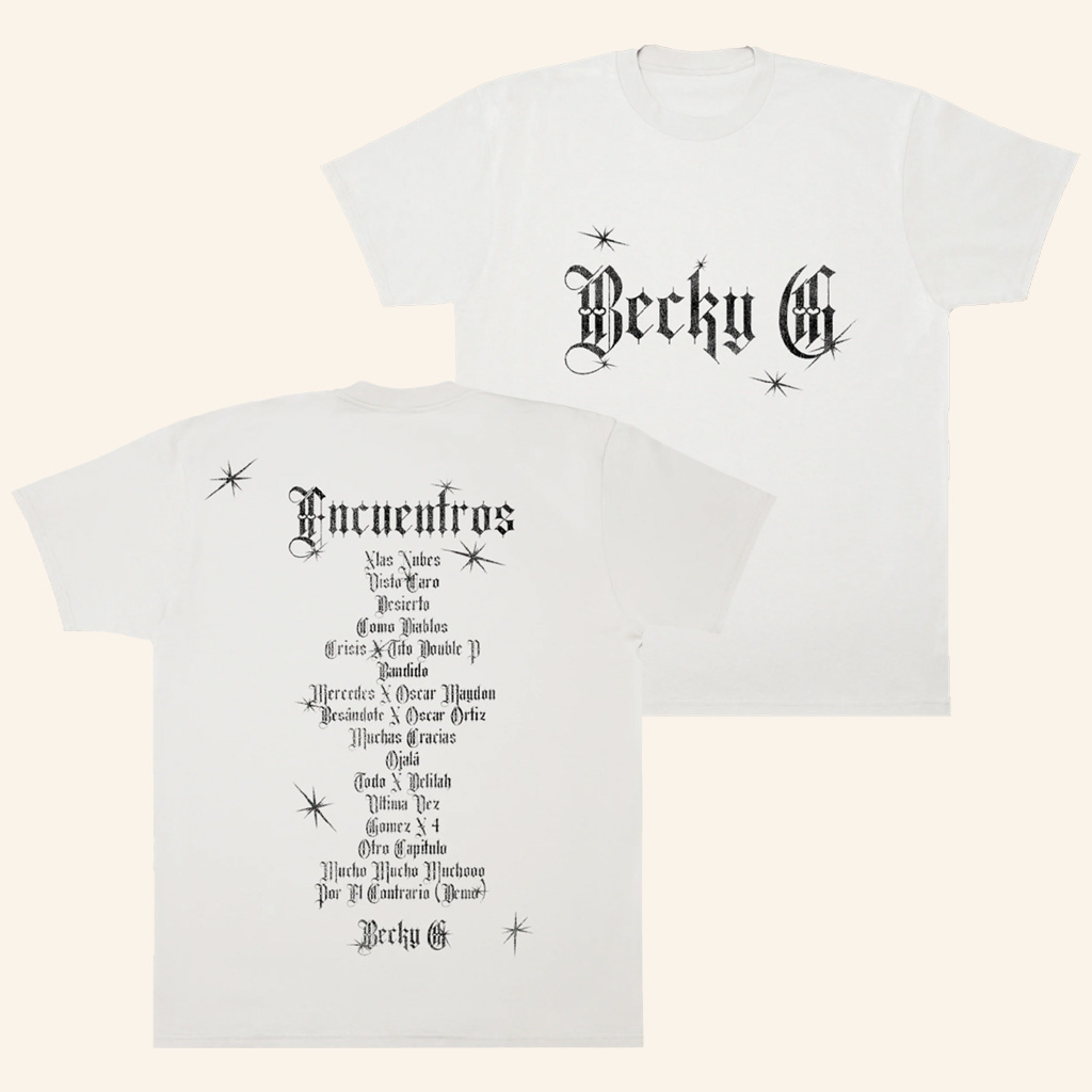 Becky G Merch Encuentros Tracklist T-Shirt Cool Gifts For Music Lovers Becky G Merch Encuentros Tracklist T-Shirt Cool Gifts For Music Lovers