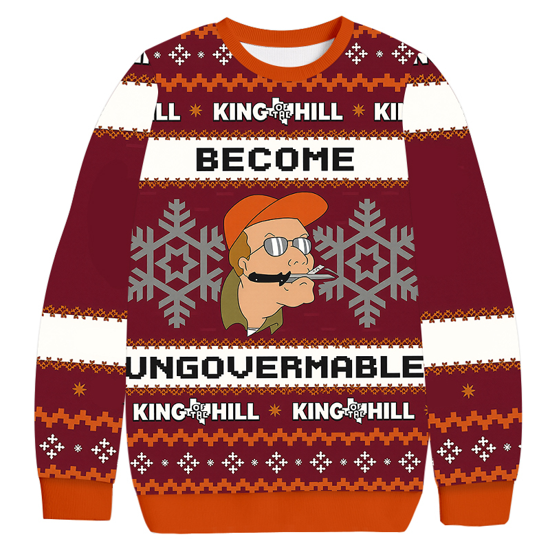 Become Ungovernable King Of The Hill Christmas Ugly Sweatshirt Funny Christmas Holiday Sweater Gift Ideas