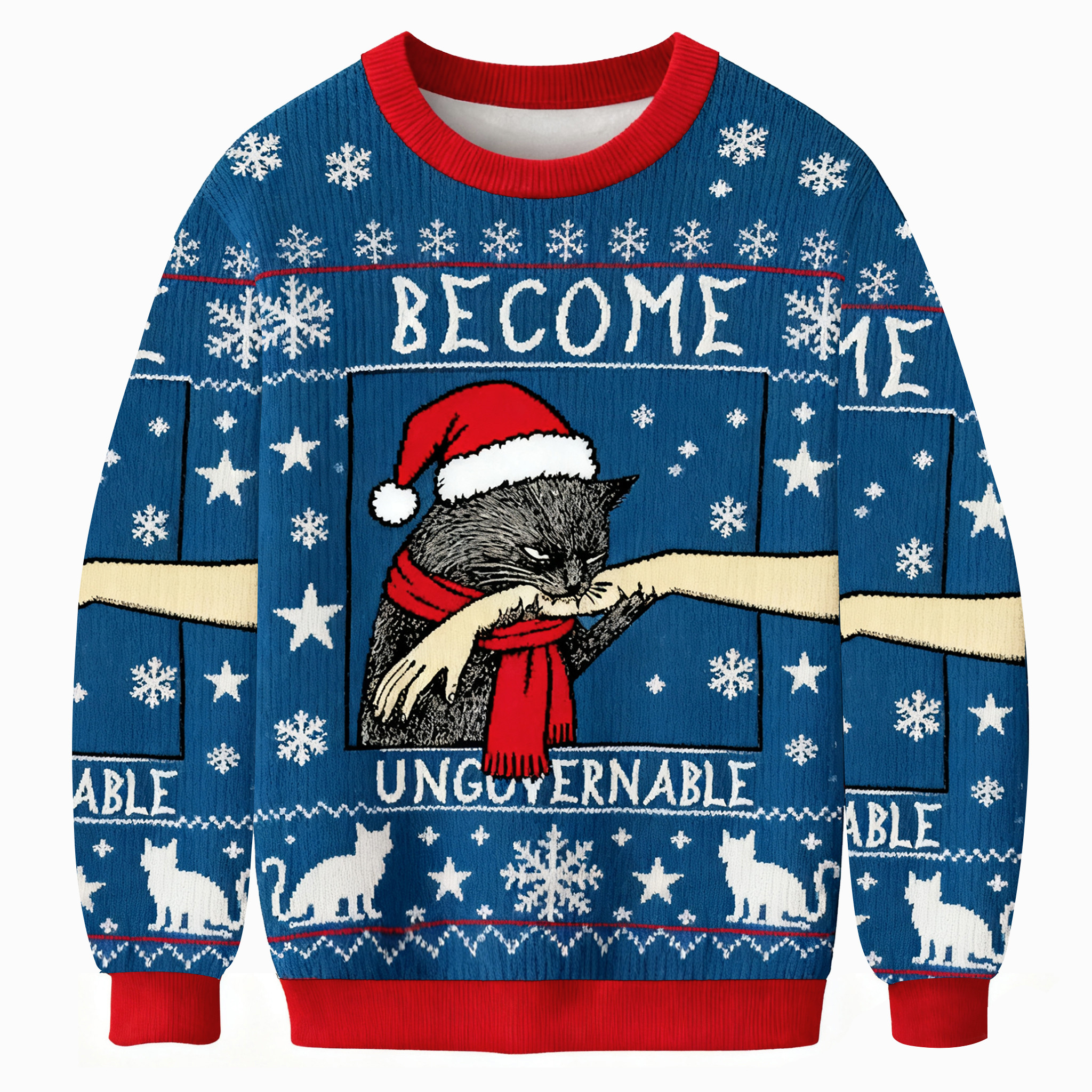 Become Ungovernable Meme Christmas Ugly Sweater Holiday Clothing Unique Christmas Gifts For Her