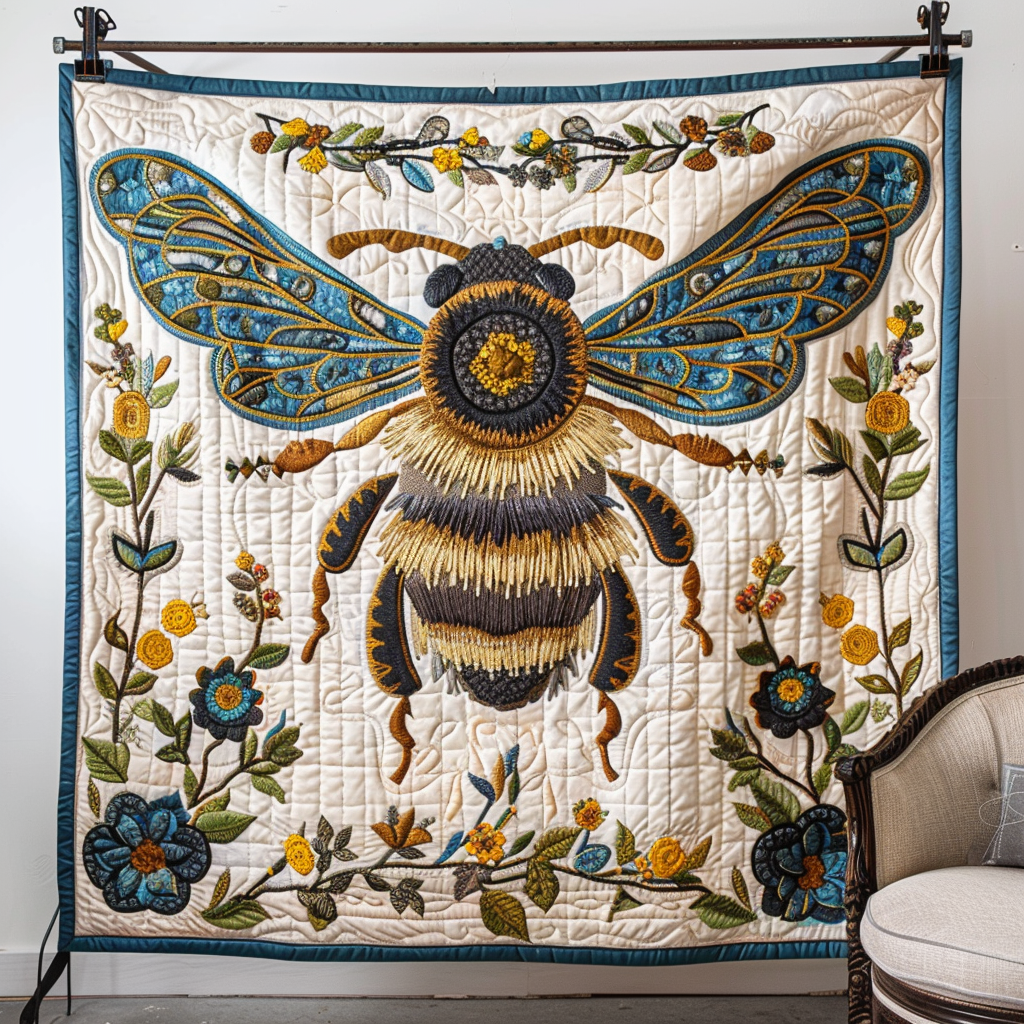 Bee Bliss Quilted Blanket Cute Fuzzy Blankets