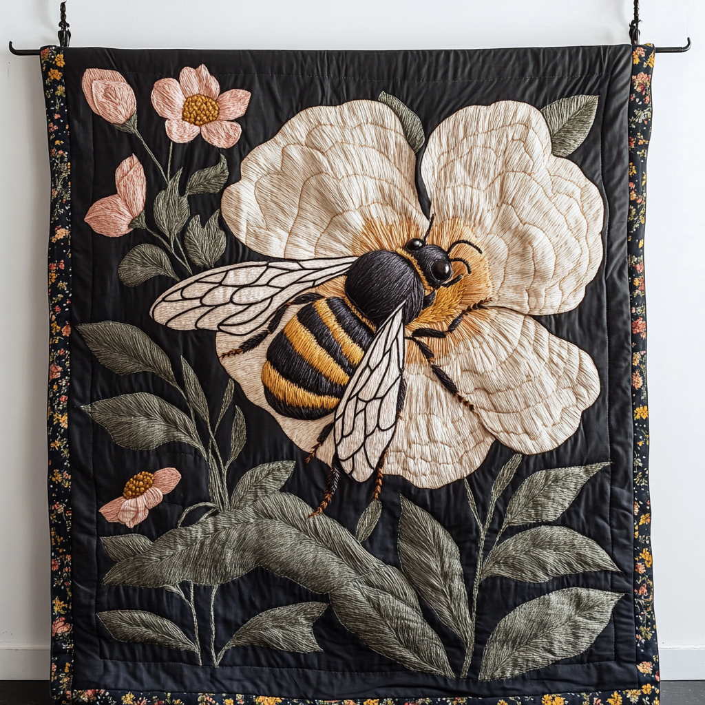Bee Flight Quilted Blanket Best Throw Blanket Great Christian Gifts