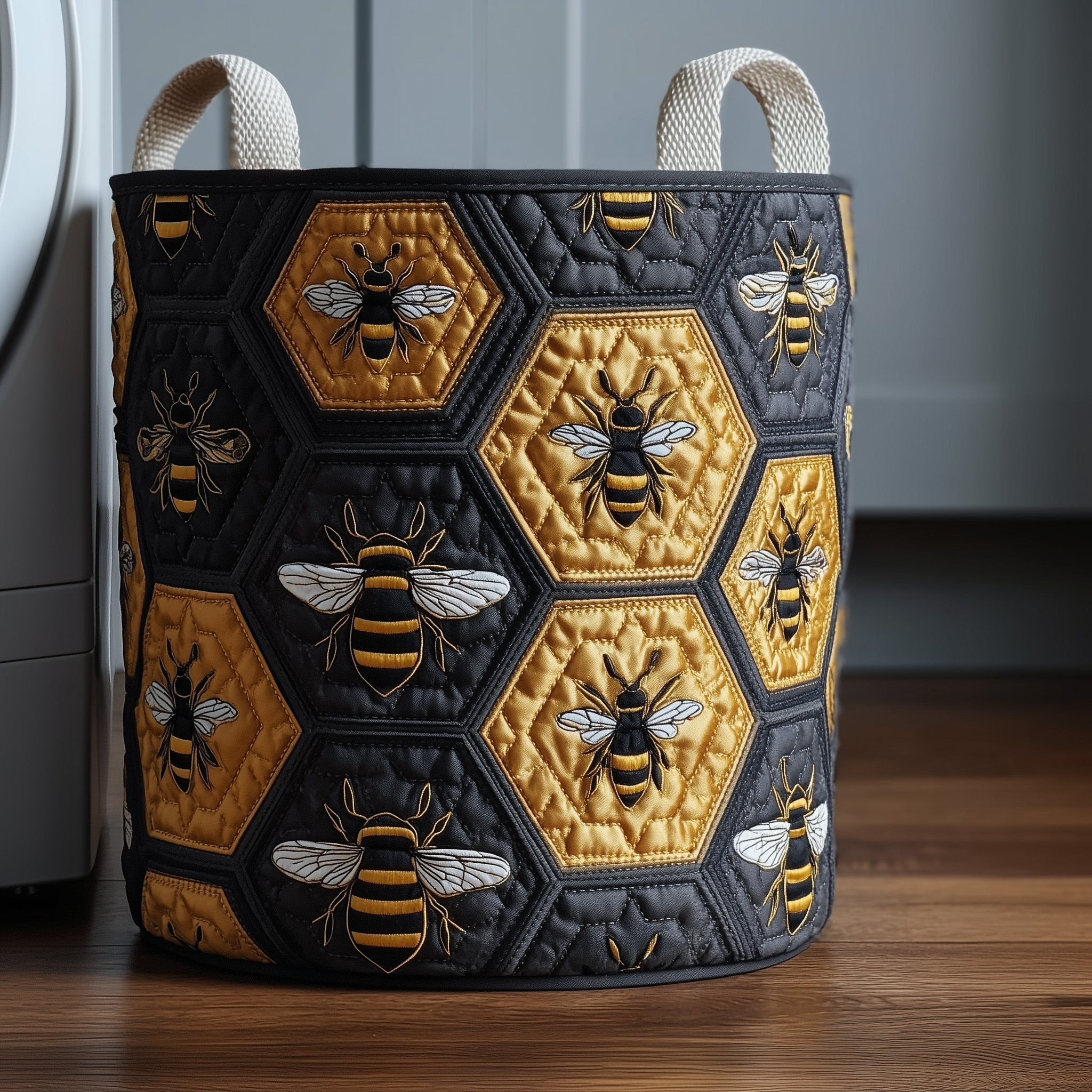Bee Hive Quilted Laundry Basket Animal Home Decor Unique Gifts For Bee Lovers