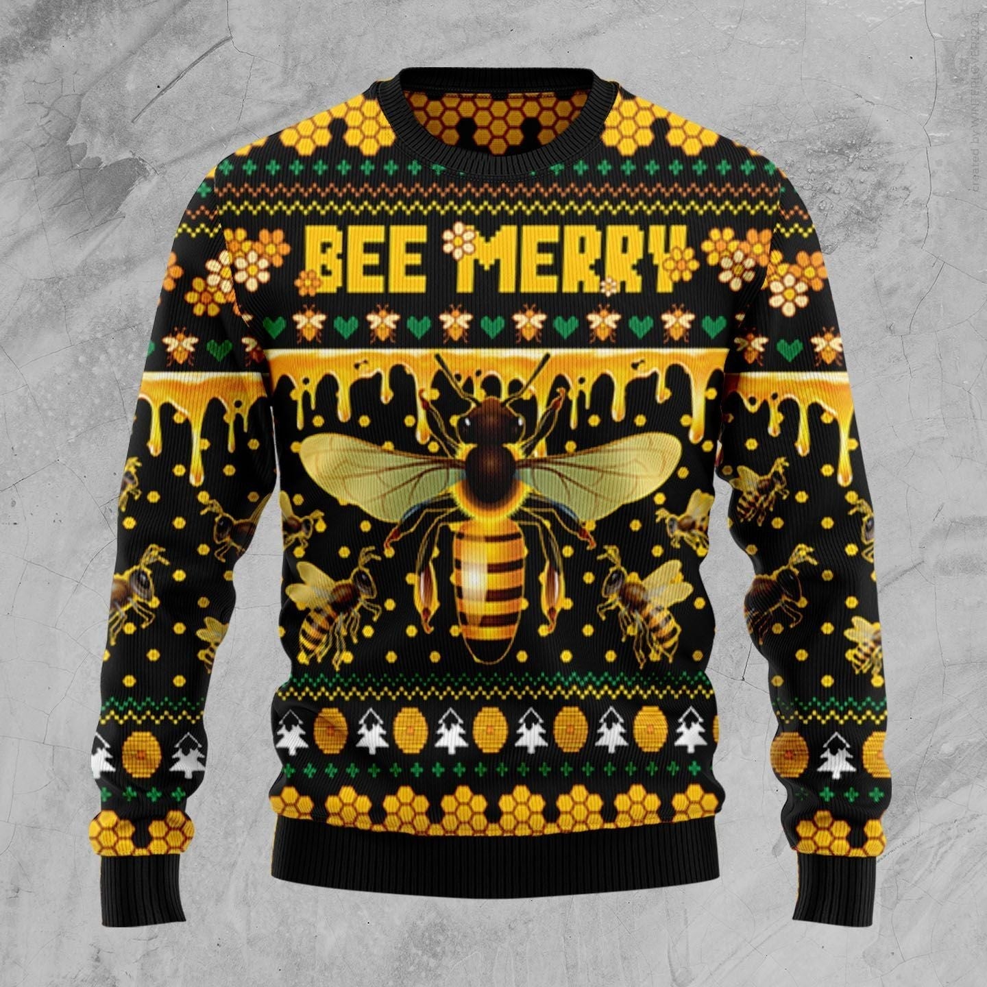 Bee Honey Merry Ugly Christmas Sweater Cozy Festival Clothing Bee Gifts For Ladies