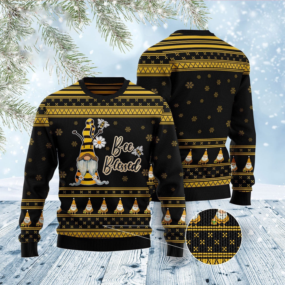 Bee Kind Gnome Ugly Christmas Sweater Funny Ugly Christmas Sweater Best Secret Santa Gifts
