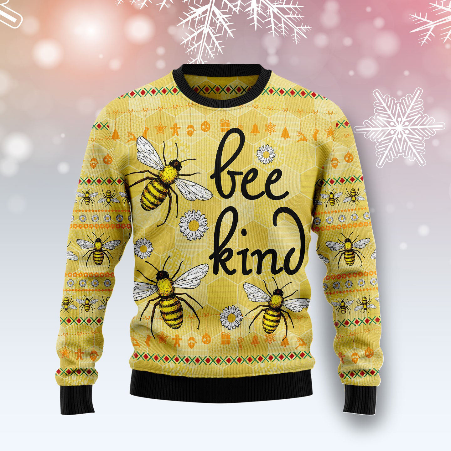 Bee Kind Ugly Christmas Sweater Christmas Apparel Bee Gifts For Women