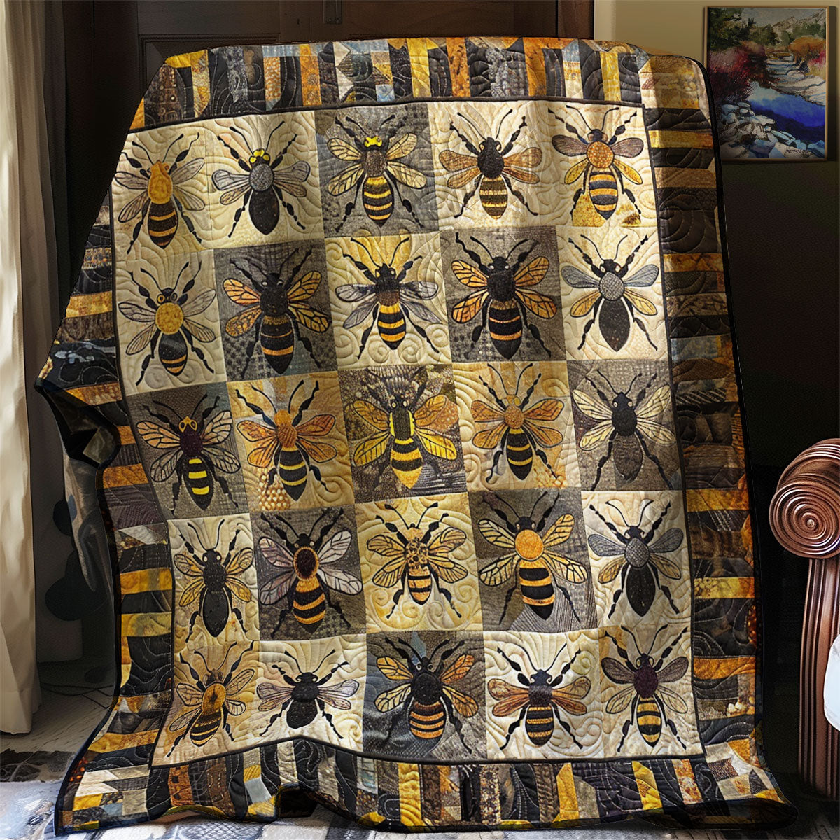 Bee Lover Quilt Blanket Throws And Blankets Mother's Day Presents For Mom