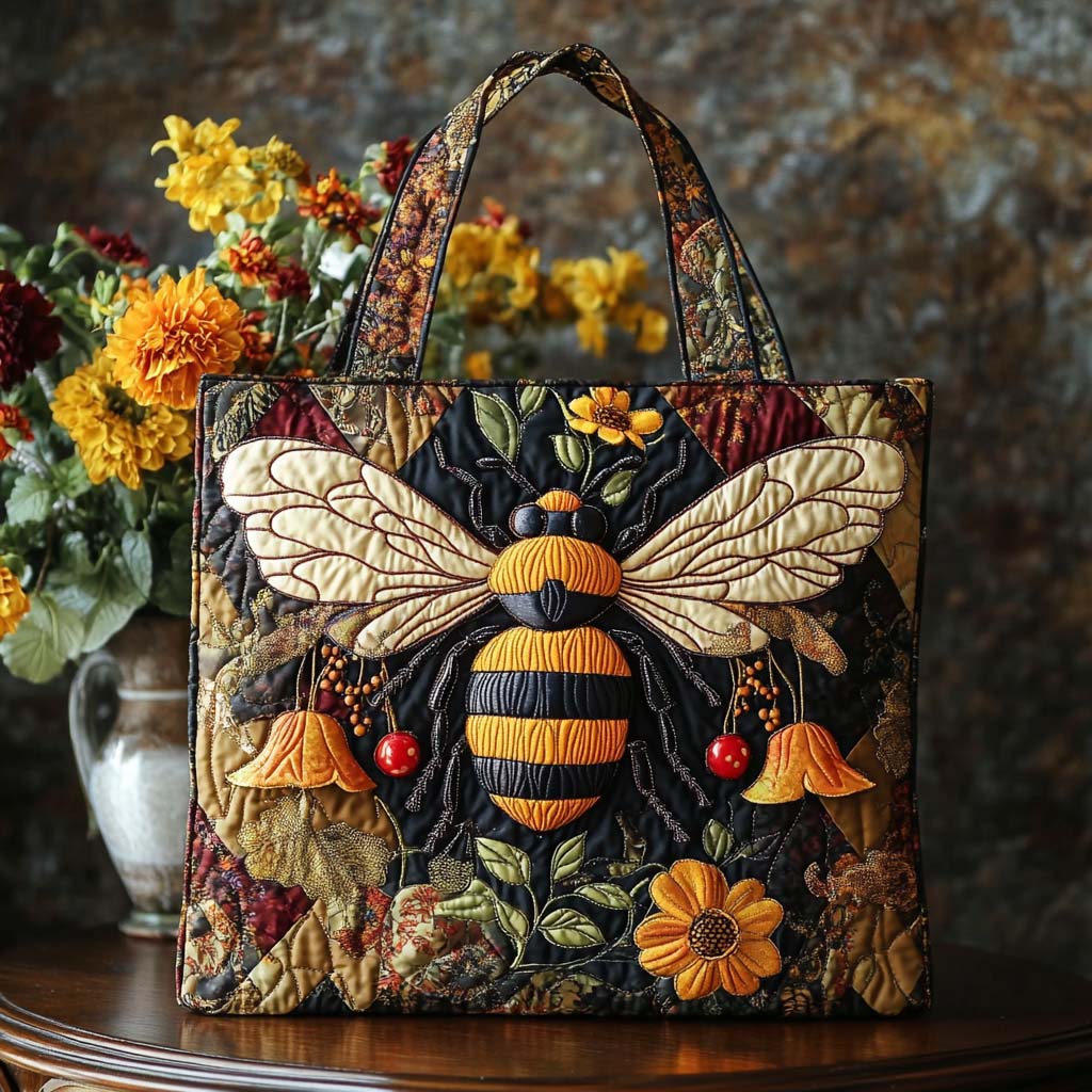 Bee Magic Quilted Tote Bag Gift Ideas For Bee Lovers
