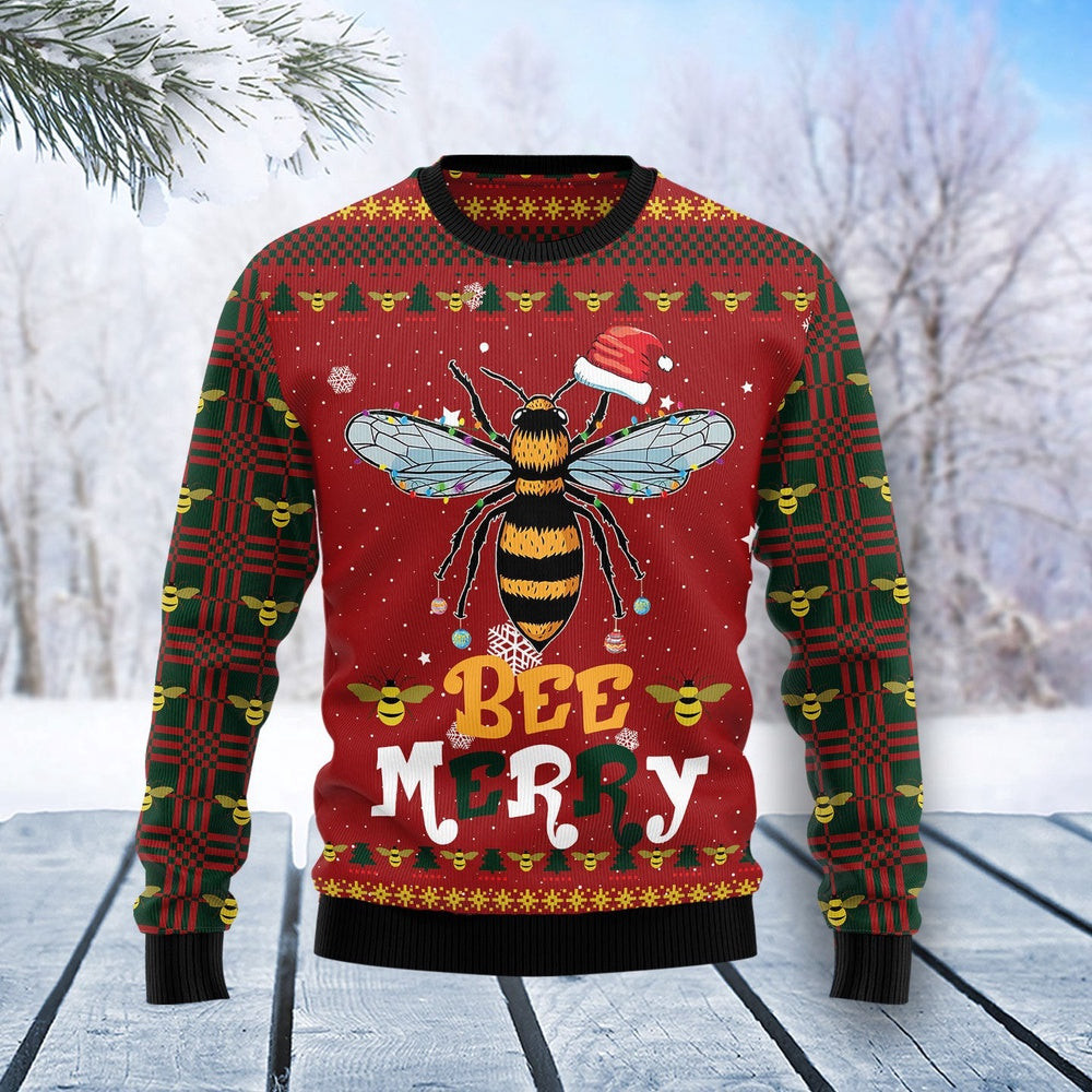 Bee Merry Ugly Christmas Sweater Christmas Gift