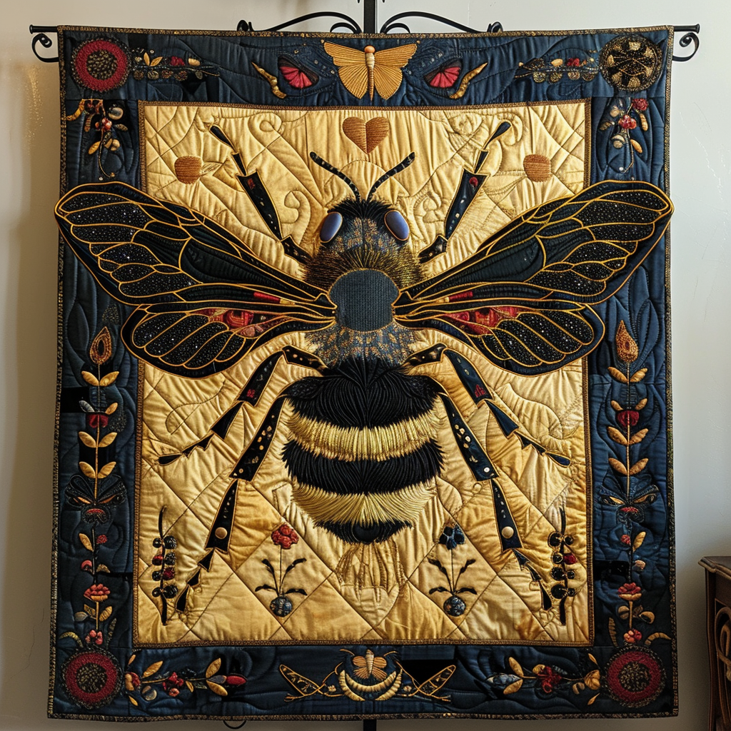 Bee Oasis Quilted Blanket Cute Fuzzy Blankets