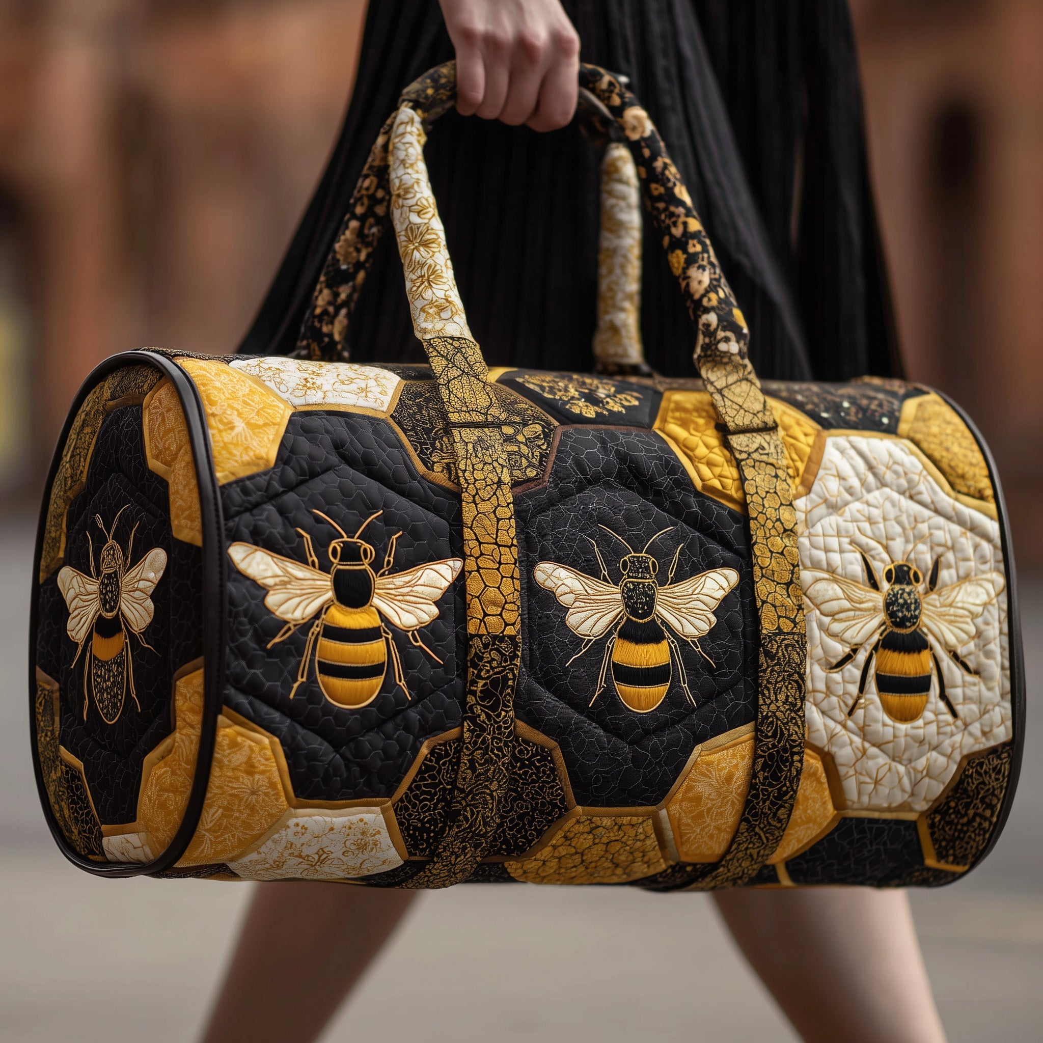 Bee Quilted Duffle Bag Stylish And Practical