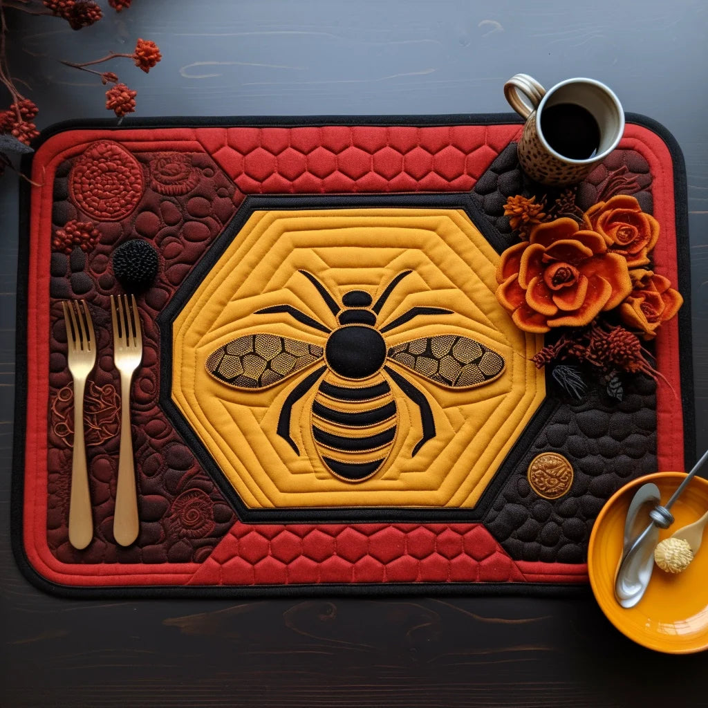 Bee Quilted Placemat Dining Table Placemats Father In Law Gifts Dad's Day