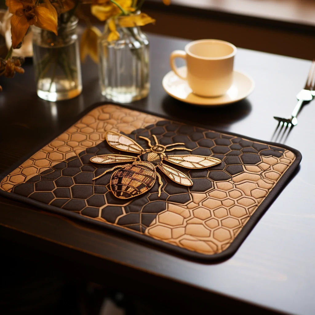 Bee Quilted Placemat Holiday Placemats Bee Gifts For Her