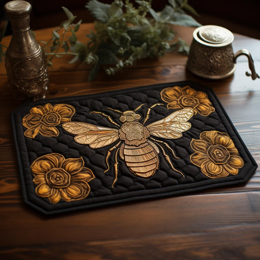 Bee Quilted Placemat Holiday Placemats Bee Themed Gifts