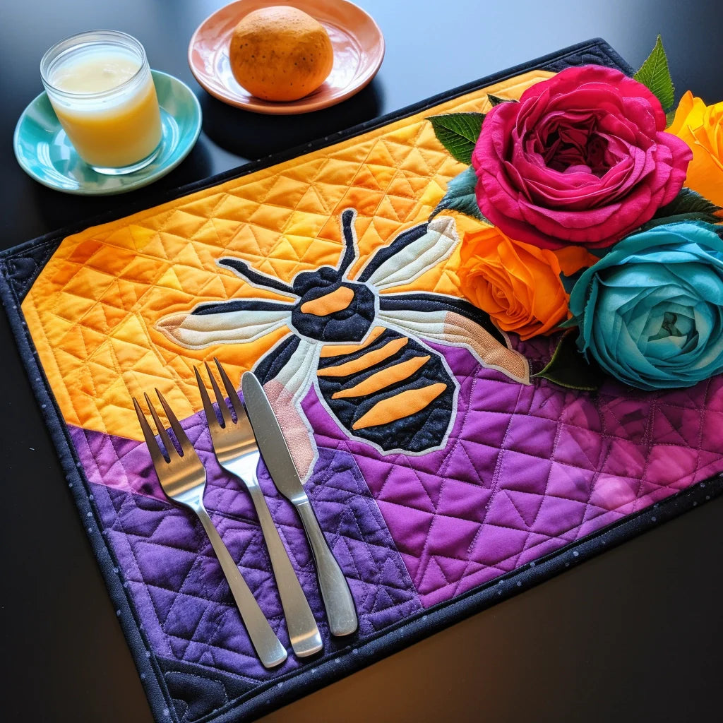 Bee Quilted Placemat Modern Placemats Bee Gifts For Mom