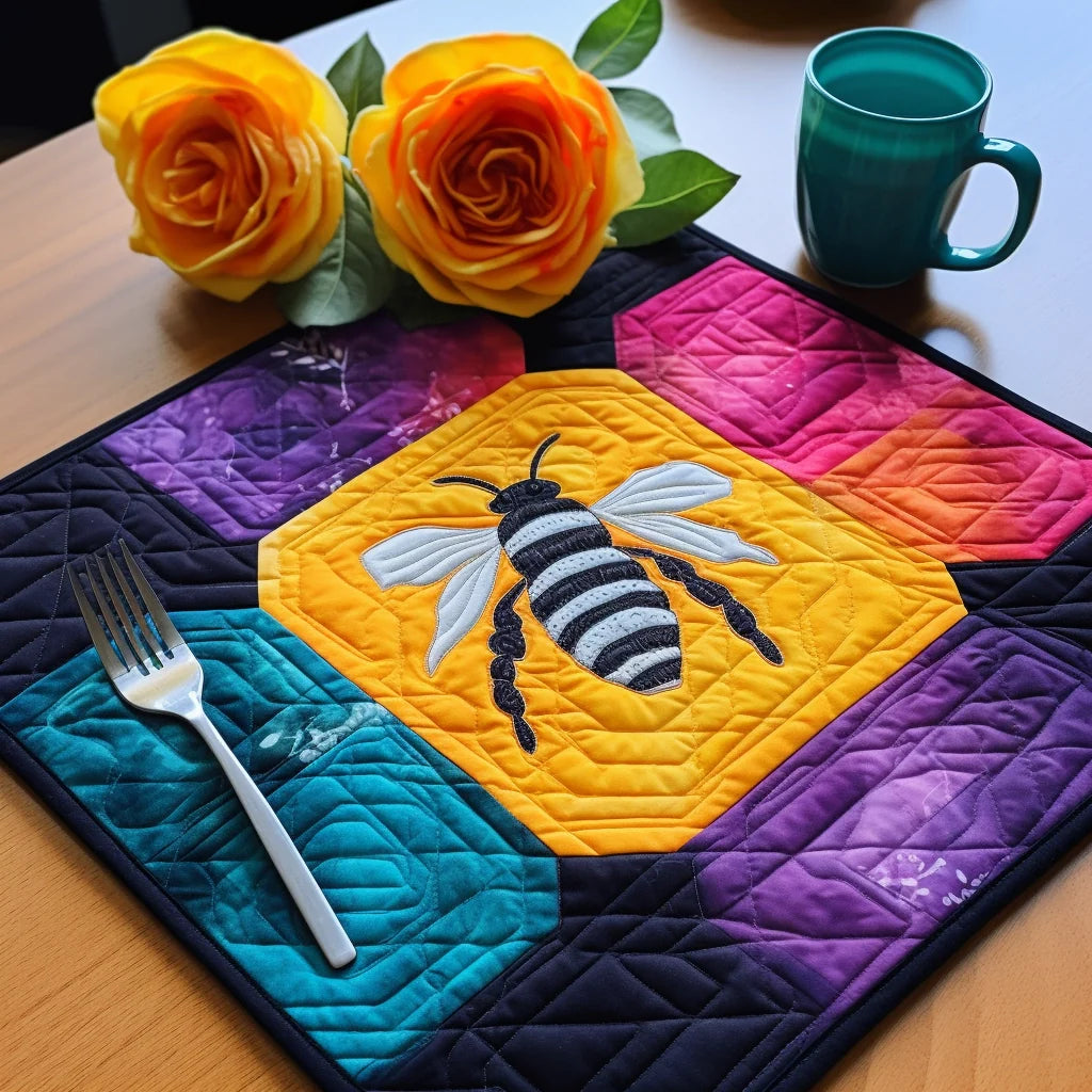 Bee Quilted Placemat Modern Placemats Best Father's Day Gifts For Grandpa