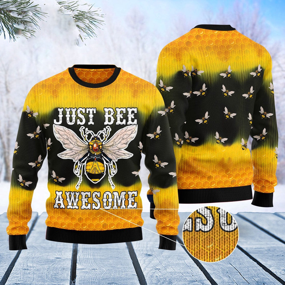 Bee Tie Dye Ugly Christmas Sweater Funny Ugly Christmas Sweater Best Secret Santa Gifts