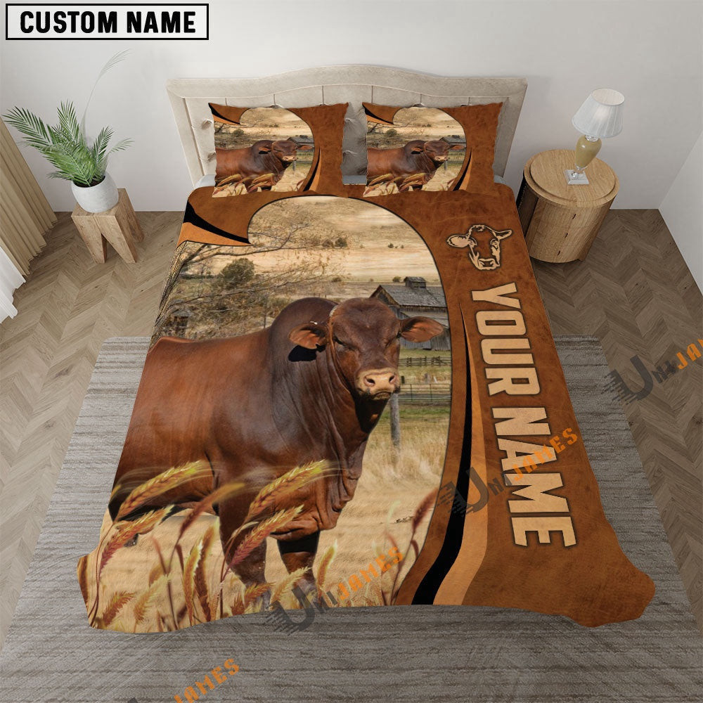 Beefmaster Premium Brown Pattern Bedding Set  Thoughtful Wedding Gifts