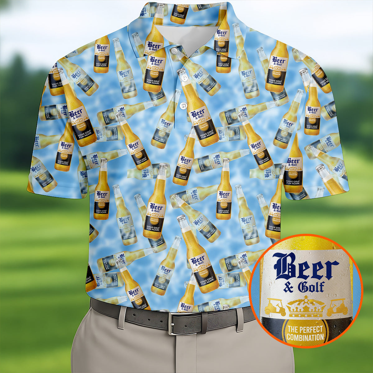 Beer And Golf The Perfect Combination Polo Shirt Best Golf Shirt Present Ideas For Father