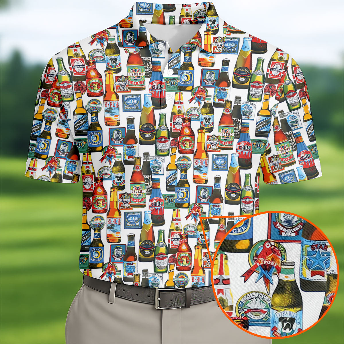 Beer Bottle Labels Golf Polo Shirt Best Golf Shirt Present For Father In Law