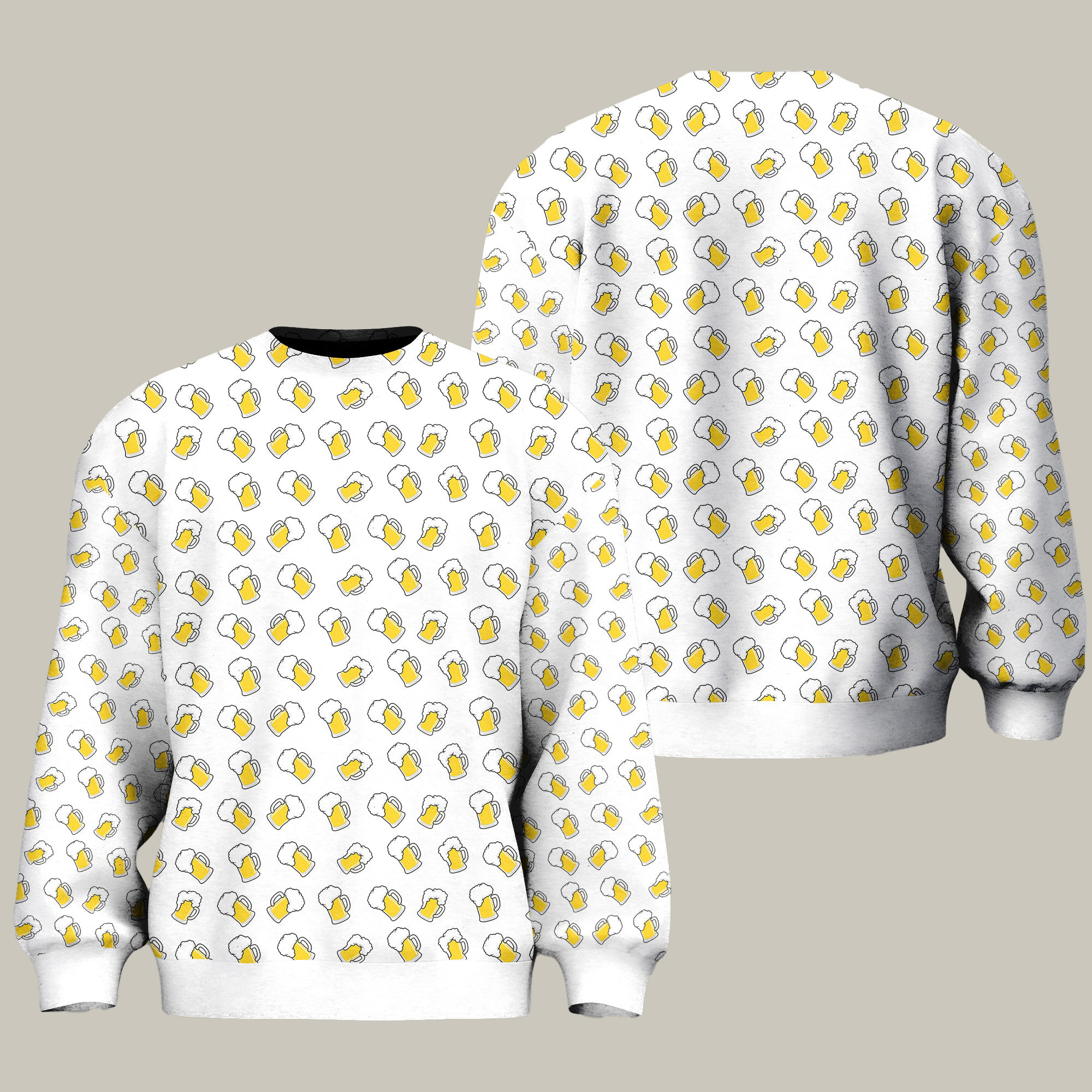 Beer Graphic Golf Sweatshirt Unique Golf Clothing Present Idea For Husband