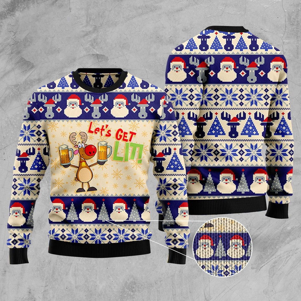 Beer Ugly Christmas Sweater Funny Ugly Christmas Sweater Best Secret Santa Gifts