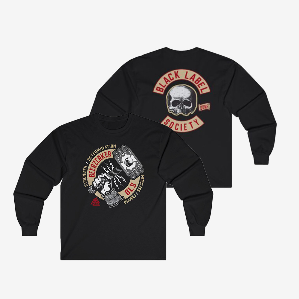 Beerzerker Black Label Society Long Sleeve Shirt Zakk Wylde Fan Merch Music Gifts For Him