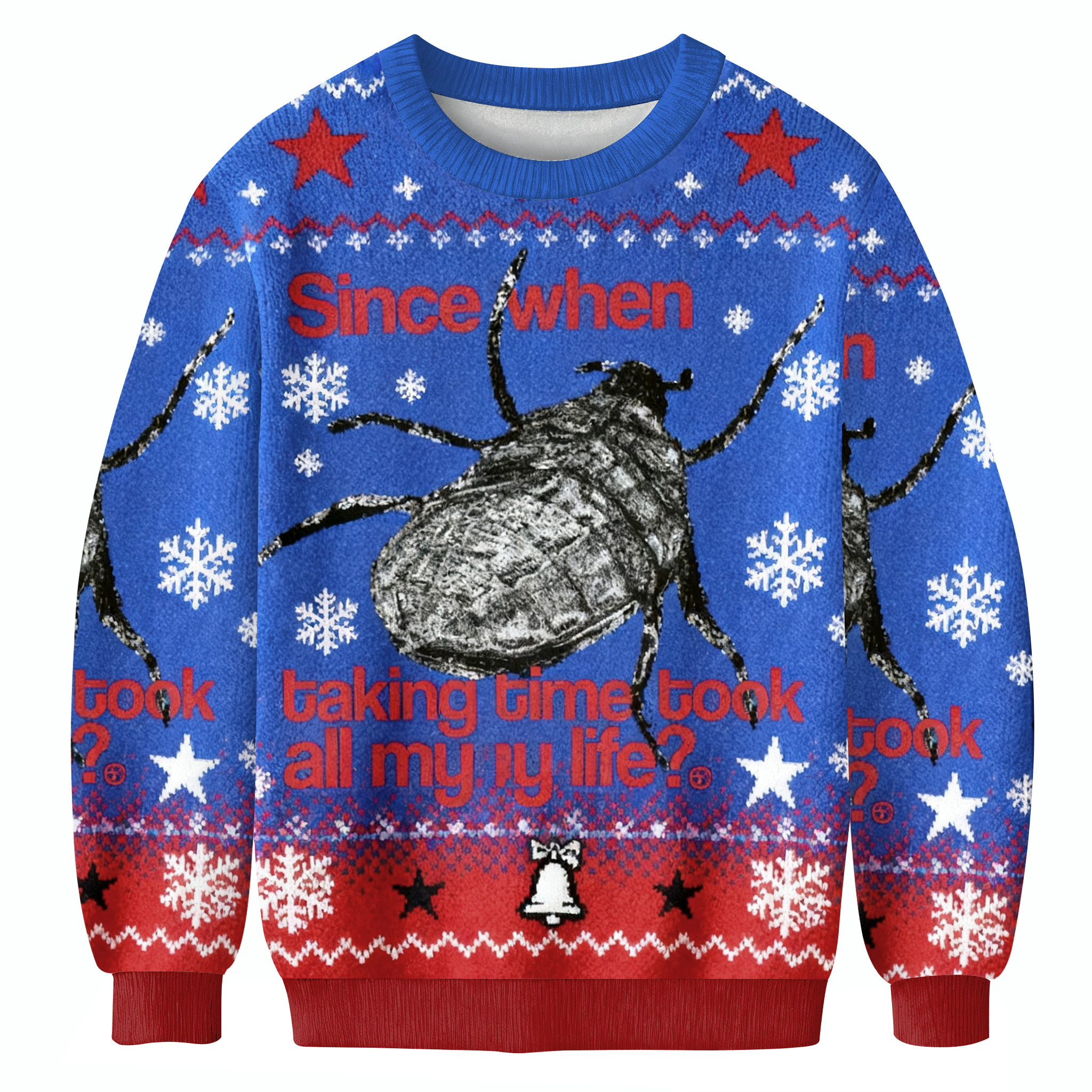Beetle With Since When Taking Time Took All My Life Christmas Ugly Sweater Xmas Apparel Cool Christmas Gifts