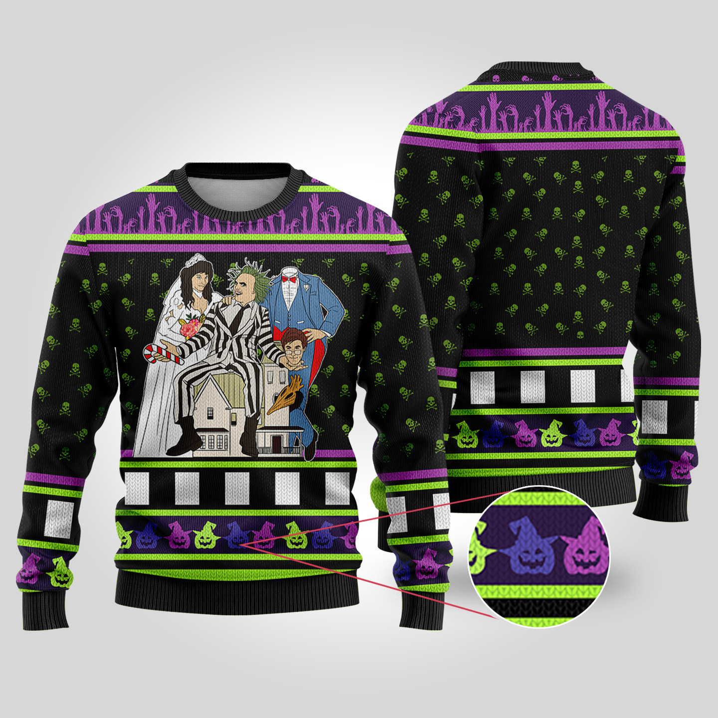 Beetlejuice Halloween Sweater Black Lovely Merch Gift for Cozy Winter Nights