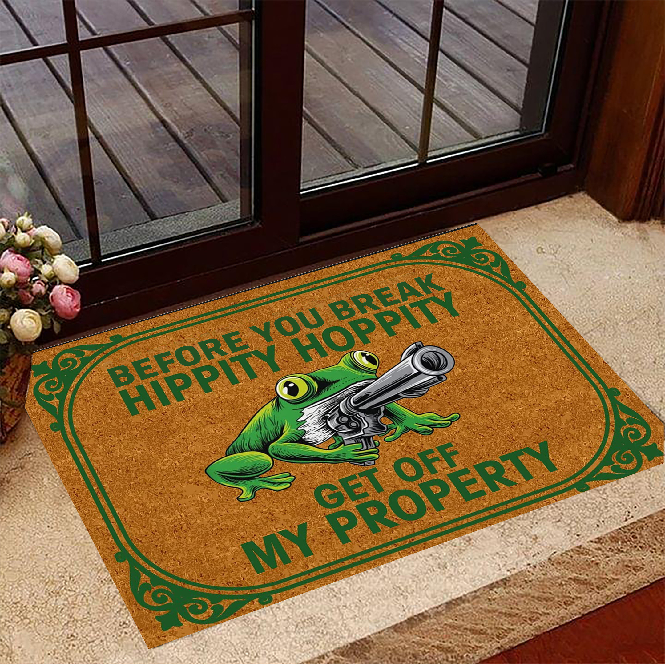 Before You Break Hippity Hoppity Doormat Get Off My Property Funny Welcome Mat