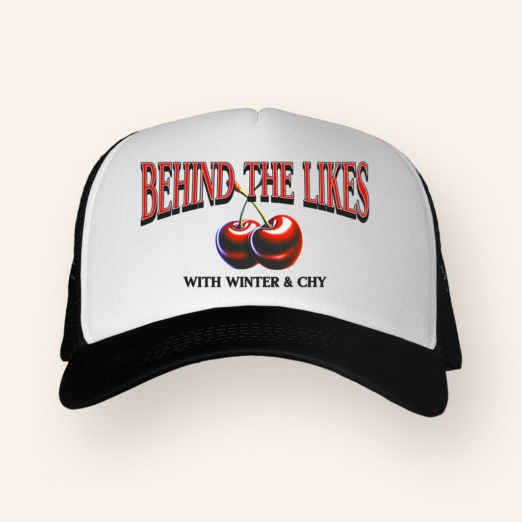 Behind The Likes Podcast Merch Btl Cherry Tour Trucker Hat Fans Gifts Behind The Likes Podcast Merch Btl Cherry Tour Trucker Hat Fans Gifts
