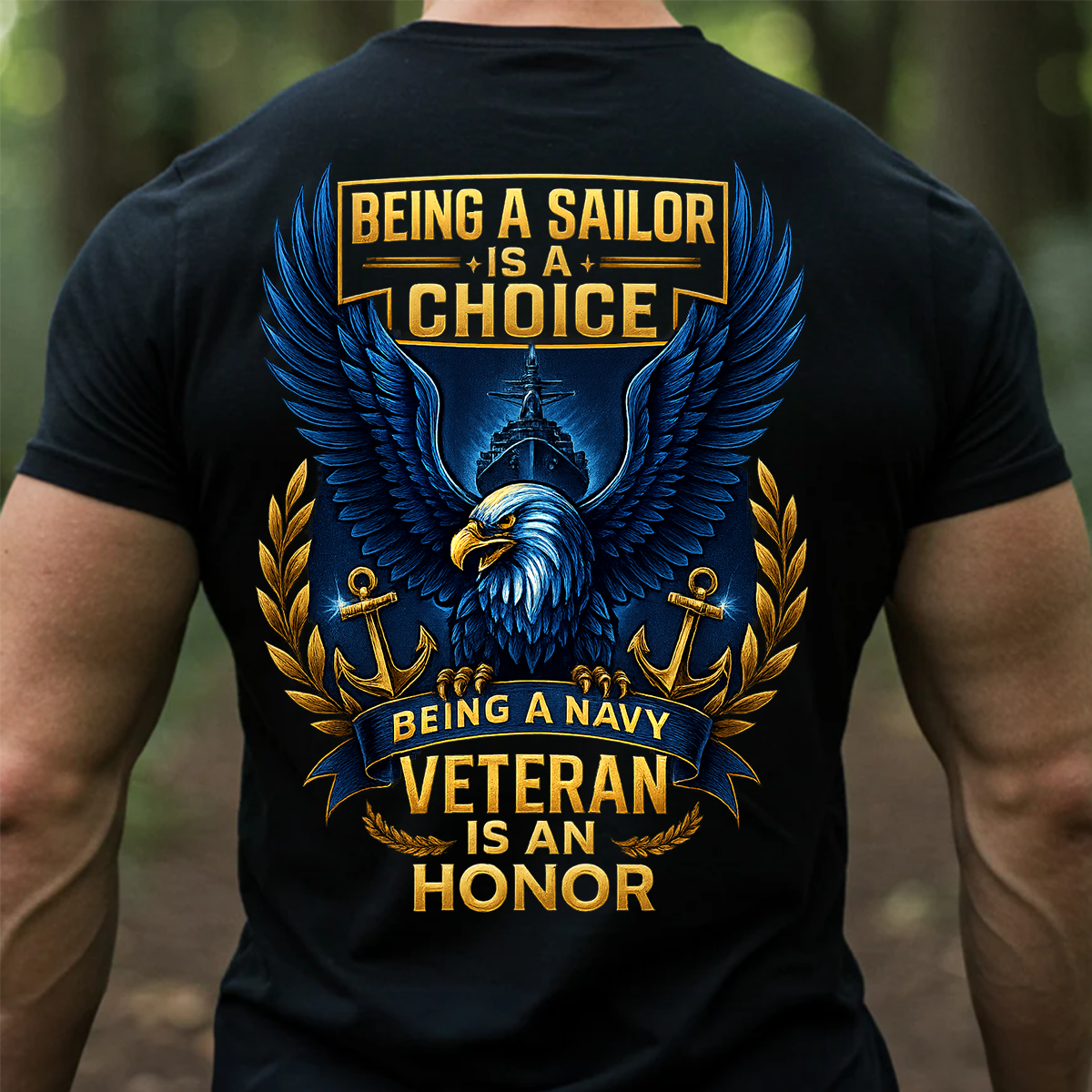 Being a Navy Veteran Is an Honor T-Shirt Patriotic US Navy Sailor Gift for Veterans