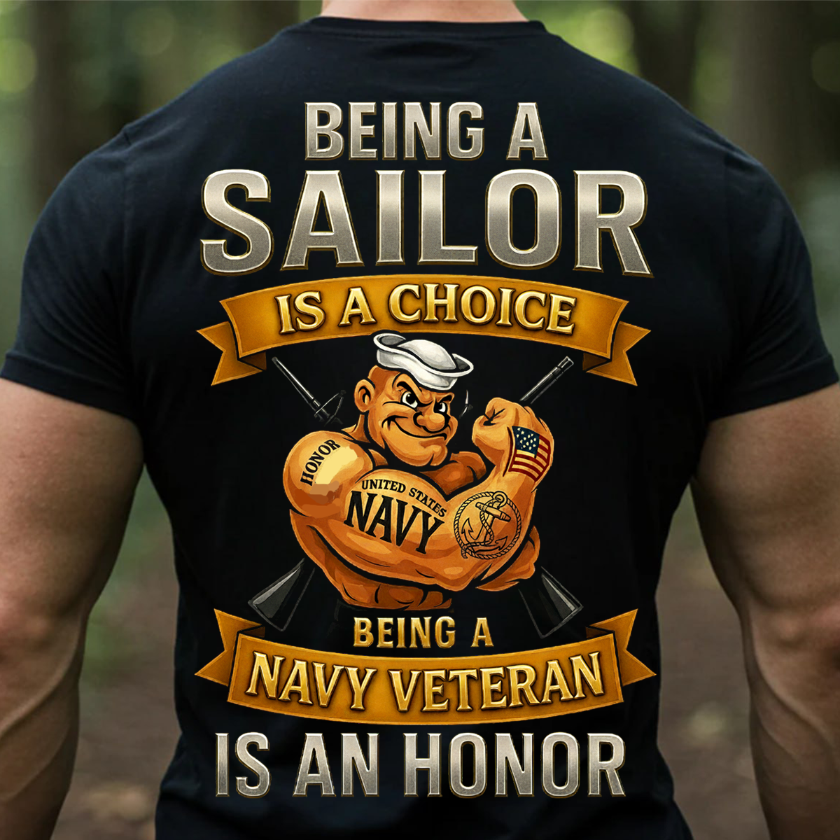 Being a Sailor Is a Choice Navy Veteran T-Shirt Military Pride Gift for U.S. Navy Veterans