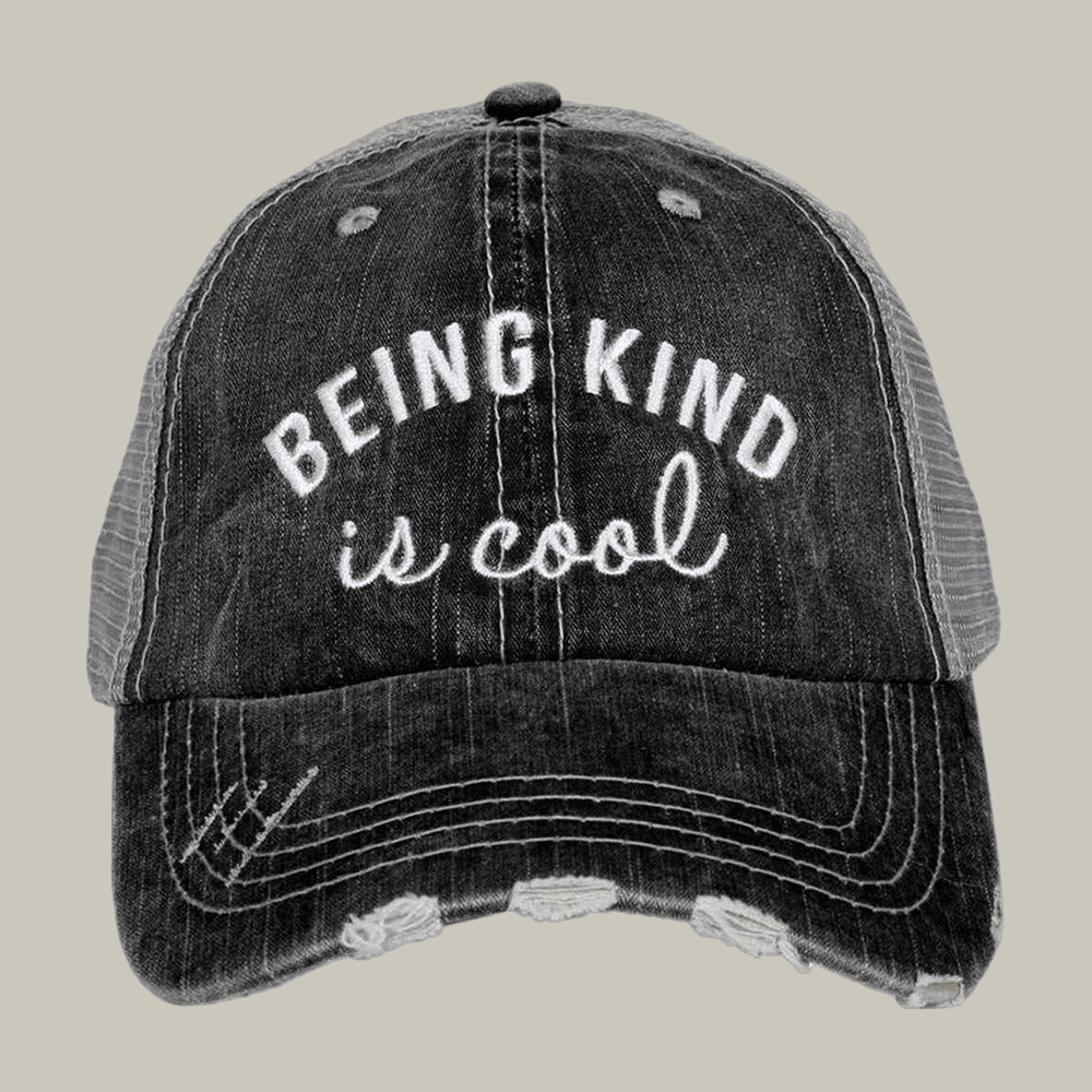 Being Kind Is Cool Trucker Hat Witty Sayings Cap Unique Gift For Best Friends