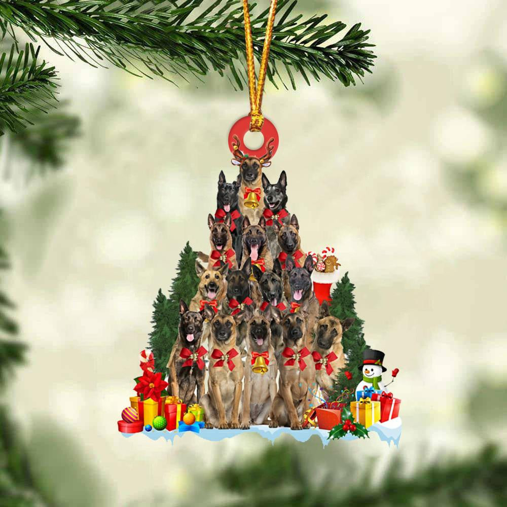 Belgian Malinois Dog Christmas Tree Ornament Dog Gifts Acrylic Ornament Dog Gifts Acrylic Ornament