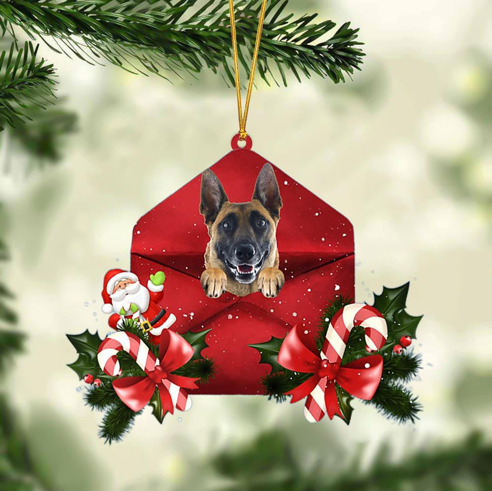Belgian Shepherd Christmas Letter Shaped Ornament  Acrylic Dog Christmas Ornament Xmas Dog Gifts