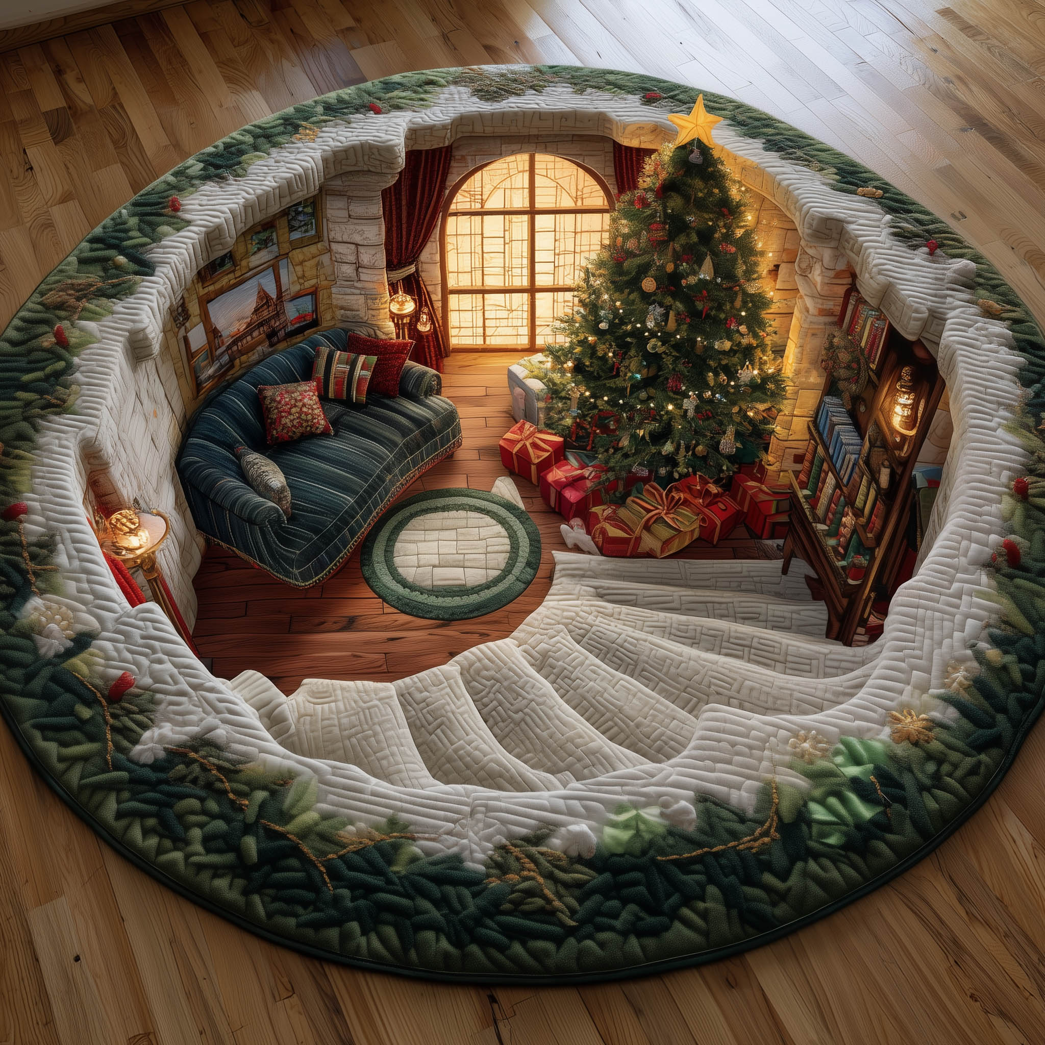 Beloved Home Quilted Round Mat Comfortable Quilted Round Mat for Relaxing Moments