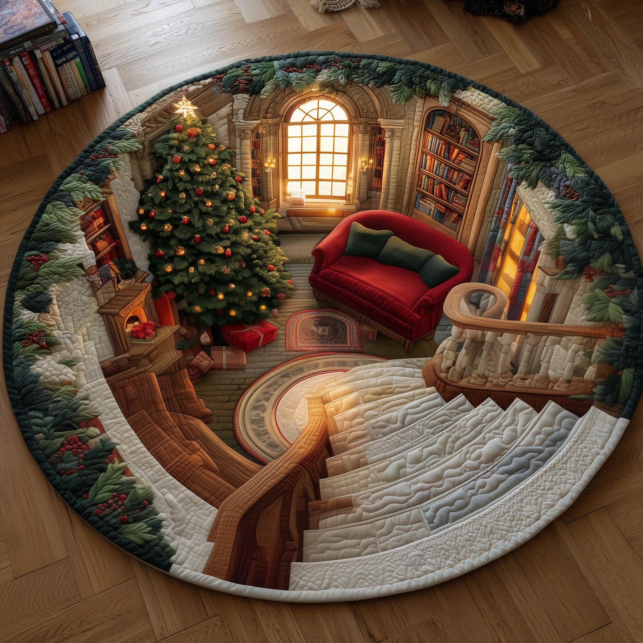 Beloved Home Quilted Round Mat Handcrafted Quilted Round Mat for Special Touch
