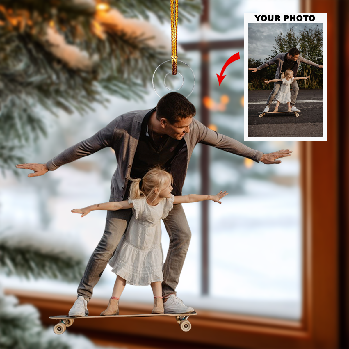 Beloved Moments Personalized Photo Mica Ornament Christmas Gift For Family Family members