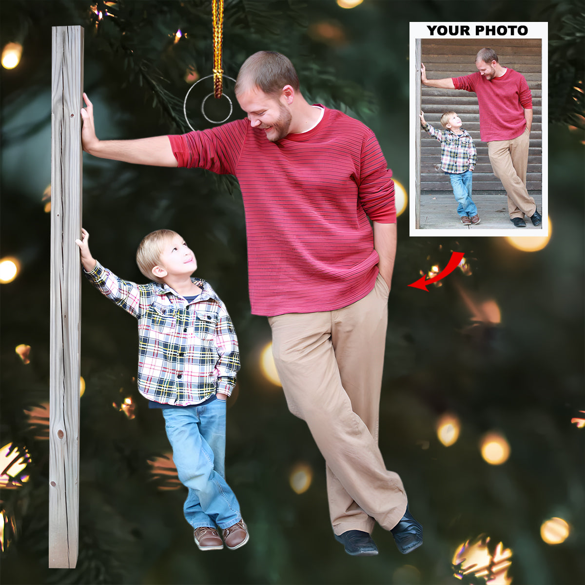 Beloved Moments Personalized Photo Mica Ornament Christmas Gift For Family Family members 2