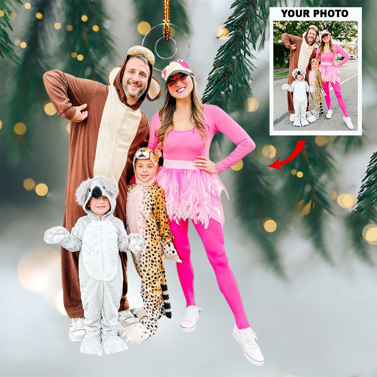 Beloved Moments Personalized Photo Mica Ornament Christmas Gift For Grandma Grandpa Family