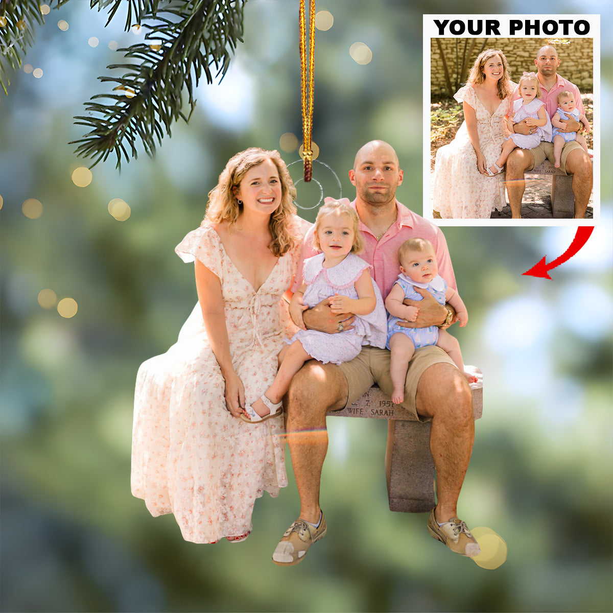 Beloved Times Personalized Photo Mica Ornament Christmas Gift For Family Members
