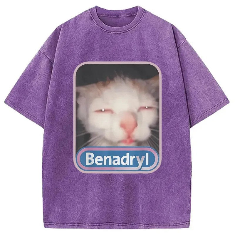 Benadryl Cat Shirt Funny Cute Graphic Pet T-Shirt Gifts For Cat Lovers Benadryl Cat Shirt Funny Cute Graphic Pet T-Shirt Gifts For Cat Lovers